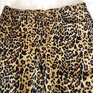 JCREW women's leopard print pants/jeans size 26